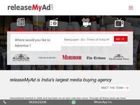 'releasemyad.com' screenshot