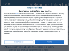 'religionenlibertad.com' screenshot