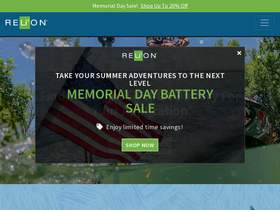 'relionbattery.com' screenshot