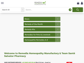 'remedia-homeopathy.com' screenshot