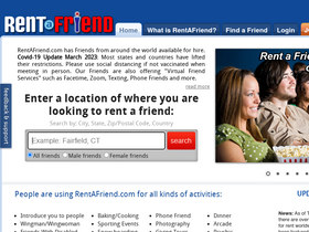 'rentafriend.com' screenshot