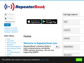 'repeaterbook.com' screenshot