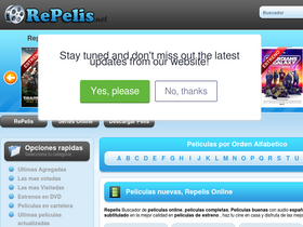 'repelis.net' screenshot
