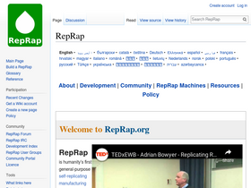 'reprap.org' screenshot