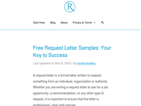 'requestletters.com' screenshot