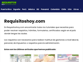 'requisitoshoy.com' screenshot