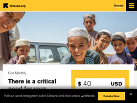 'rescue.org' screenshot