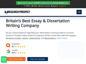 'researchprospect.com' screenshot