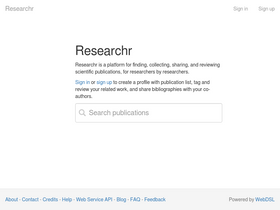 'researchr.org' screenshot