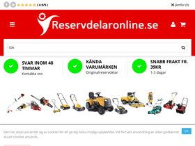 'reservdelaronline.se' screenshot