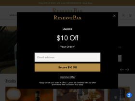 'reservebar.com' screenshot