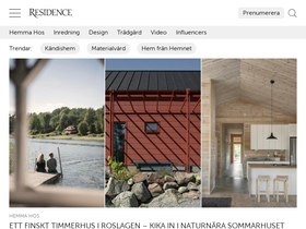 'residencemagazine.se' screenshot