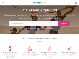 'resilier.com' screenshot