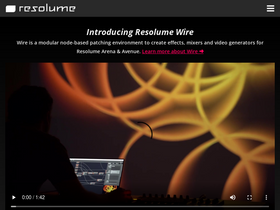 'resolume.com' screenshot