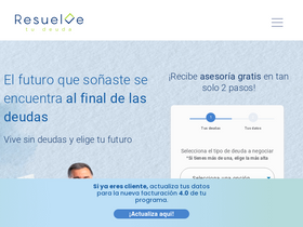 'resuelvetudeuda.com' screenshot