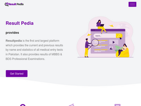 'result-pedia.net' screenshot