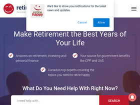 'retirehappy.ca' screenshot