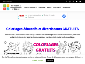 'reussiralecole.fr' screenshot