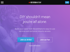 'reverbnation.com' screenshot