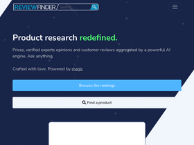'reviewfinder.com' screenshot