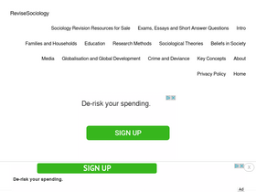 'revisesociology.com' screenshot