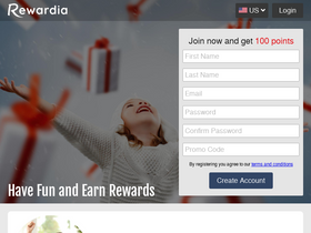 'rewardia.com' screenshot