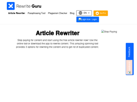 'rewriteguru.com' screenshot
