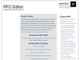 'rfc-editor.org' screenshot