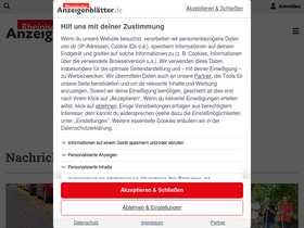 'rheinische-anzeigenblaetter.de' screenshot