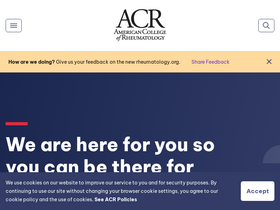 'rheumatology.org' screenshot