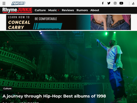 'rhymejunkie.com' screenshot