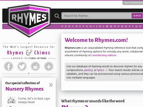 'rhymes.com' screenshot