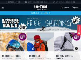 'rhythmsnowsports.com.au' screenshot