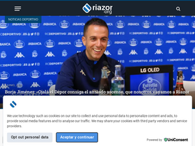 'riazor.org' screenshot