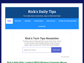 'ricksdailytips.com' screenshot