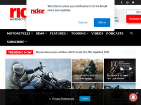 'ridermagazine.com' screenshot