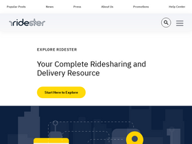 'ridester.com' screenshot