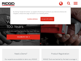 'ridgid.com' screenshot