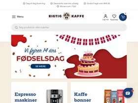 'rigtigkaffe.dk' screenshot