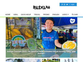 'rileklah.com' screenshot