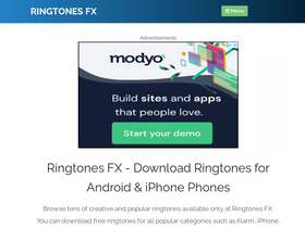 'ringtonesfx.com' screenshot
