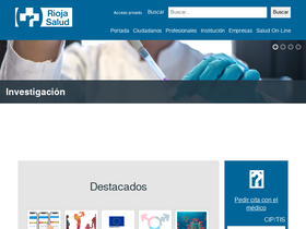 'riojasalud.es' screenshot