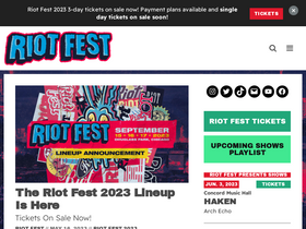 'riotfest.org' screenshot