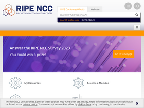 'ripe.net' screenshot