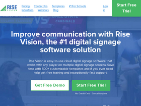 'risevision.com' screenshot