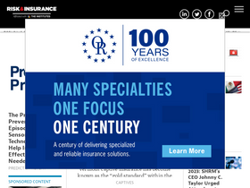 'riskandinsurance.com' screenshot