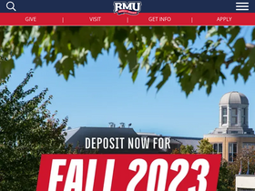 'rmu.edu' screenshot