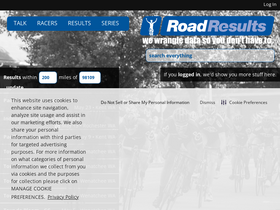 'road-results.com' screenshot