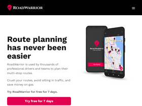 'roadwarrior.app' screenshot
