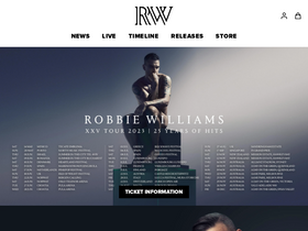 'robbiewilliams.com' screenshot